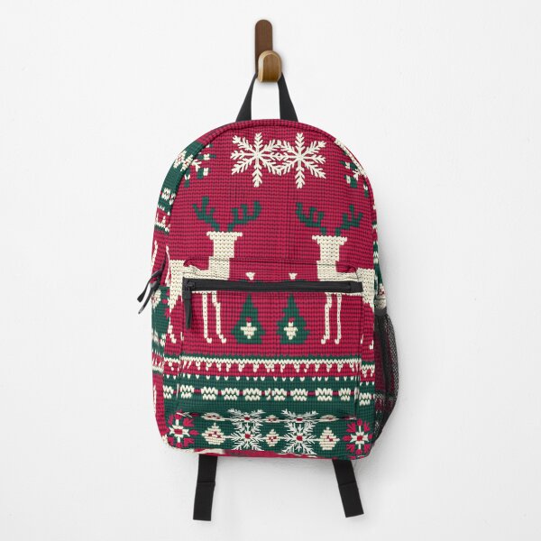 Item preview, Christmas Reindeer Knit Print Green and Red designed and sold by AngelottiCR.