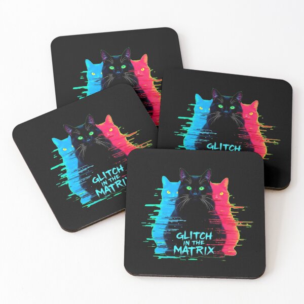 Item preview, Neon Cat with Matrix Glitch designed and sold by ArtCreator2023.