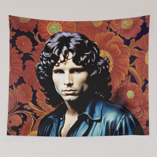 Item preview, Jim Morrison Retro Floral Background | The Doors | TheAmericanPoet designed and sold by TheAmericanPoet.