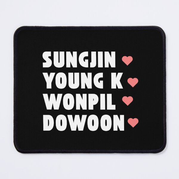 Item preview, DAY 6 with Member Names Kpop Group Design BLACK designed and sold by AJUNICE STUDIO.