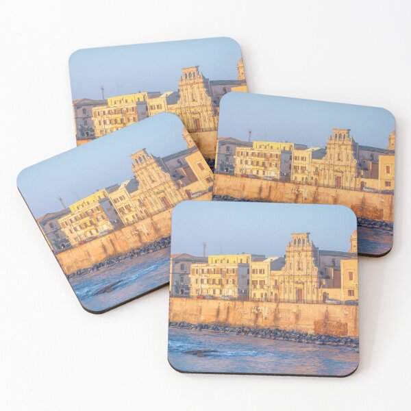 Item preview, Ortigia Sicily Waterfront Buildings Artistic designed and sold by PhotoArt by Joan Carroll.
