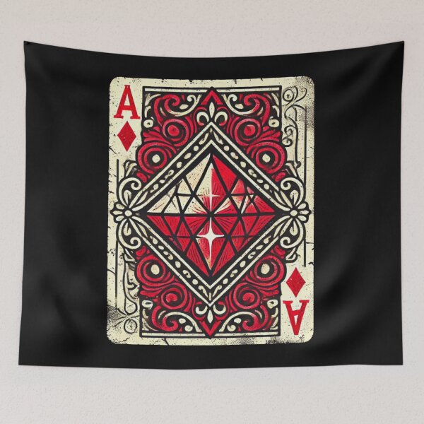 Item preview, Vintage Ace of Diamonds T-Shirt Design designed and sold by uberjoe.