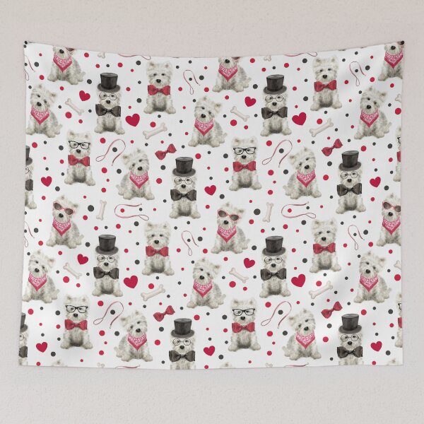 Item preview, White Westie with Accessories Whimsical designed and sold by LuciaS.
