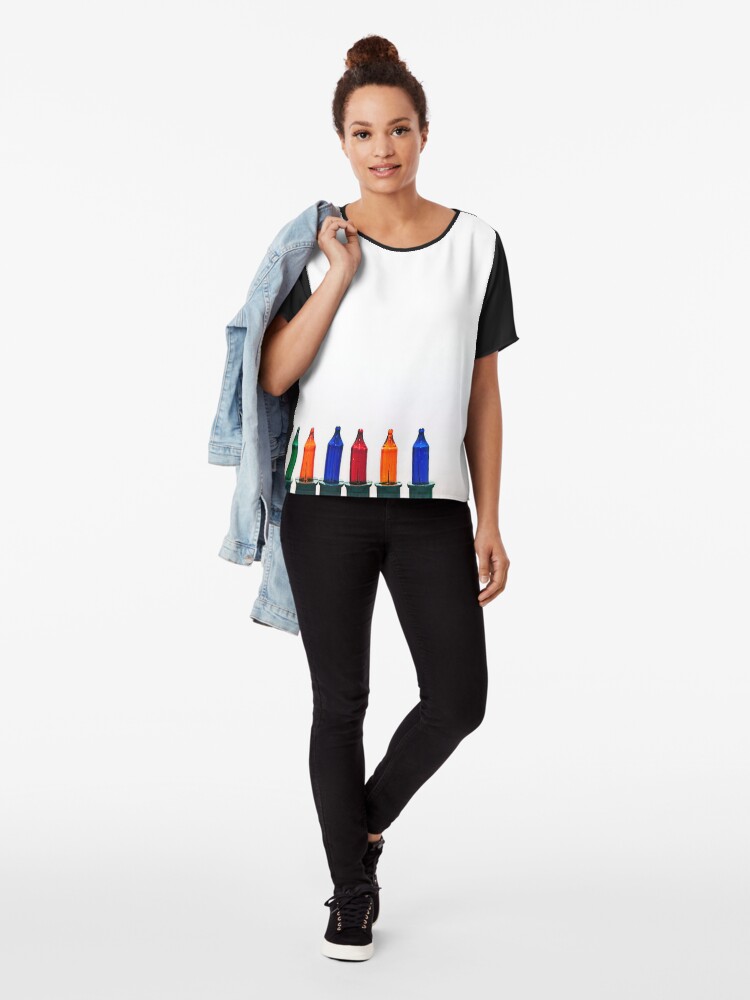 Alternate view of Christmas Lights Chiffon Top