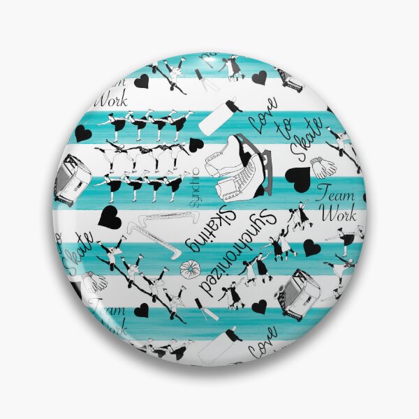 Item preview, Synchronized Skating Black and White, Striped Design on Teal designed and sold by Purposely Designed.
