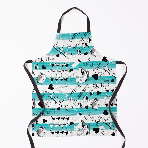 Item preview, Synchronized Skating Black and White, Striped Design on Teal designed and sold by PD-Skating.
