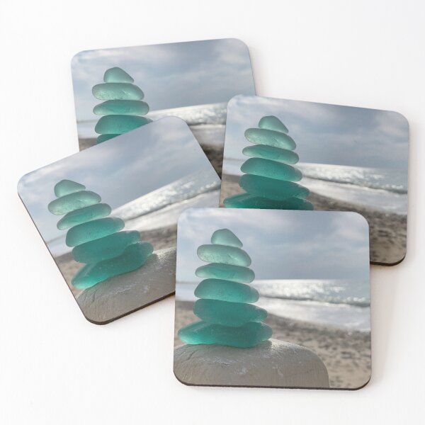 Item preview, Seaglass stack by the Mediterranean sea designed and sold by Jums-Med.