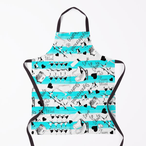 Item preview, Synchronized Skating Black and White, Striped Design on Turquoise designed and sold by Purposely Designed.