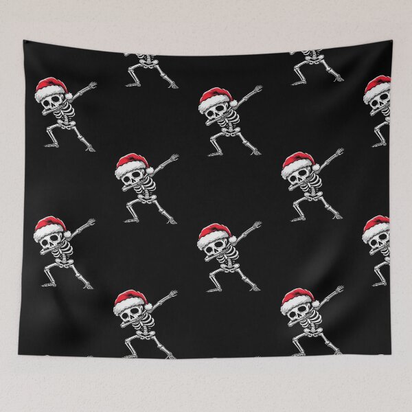 Item preview, Dabbing Skeleton with Santa Hat – Festive Fun designed and sold by Aredbox.