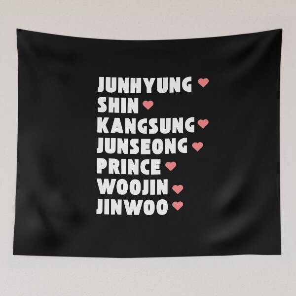 Item preview, GHOST 9 with Member Names Kpop Group Design BLACK designed and sold by AJUNICE STUDIO.