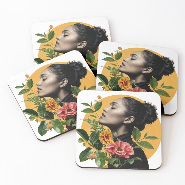 Item preview, Collage Wall Art / T-shirt Design: GIRL WITH FLOWERS designed and sold by ForeverPrintsOK.