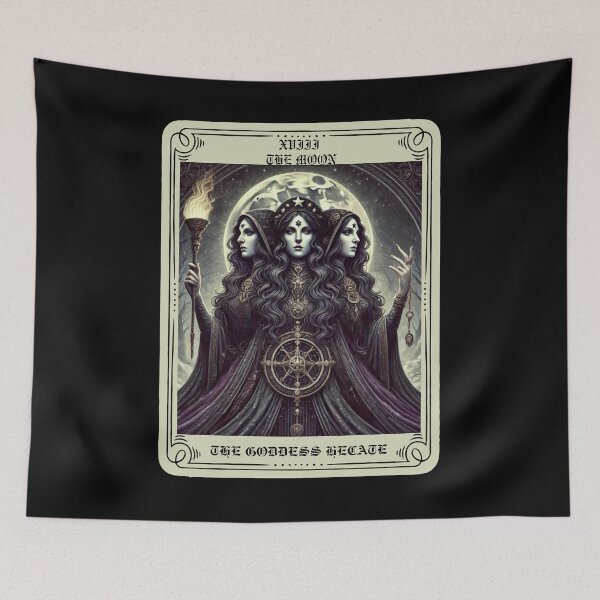 Item preview, The Goddess Hecate tarot card the moon designed and sold by MilkyForest.