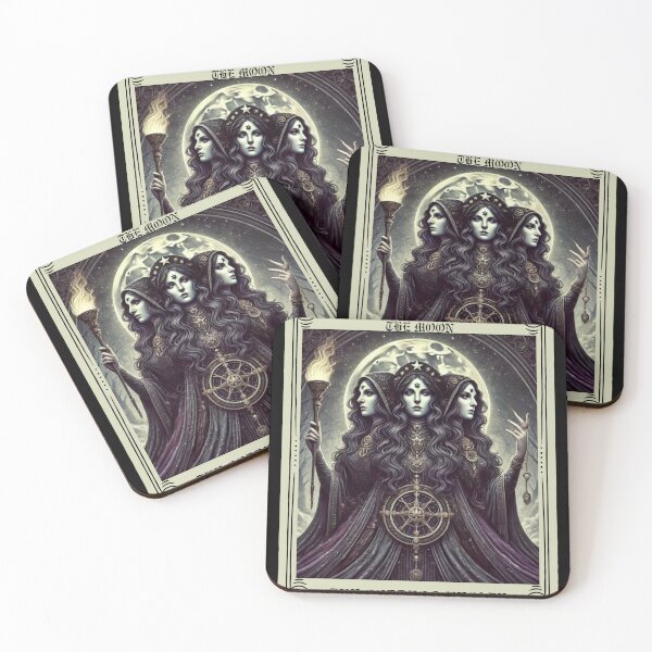 Item preview, The Goddess Hecate tarot card the moon designed and sold by MilkyForest.