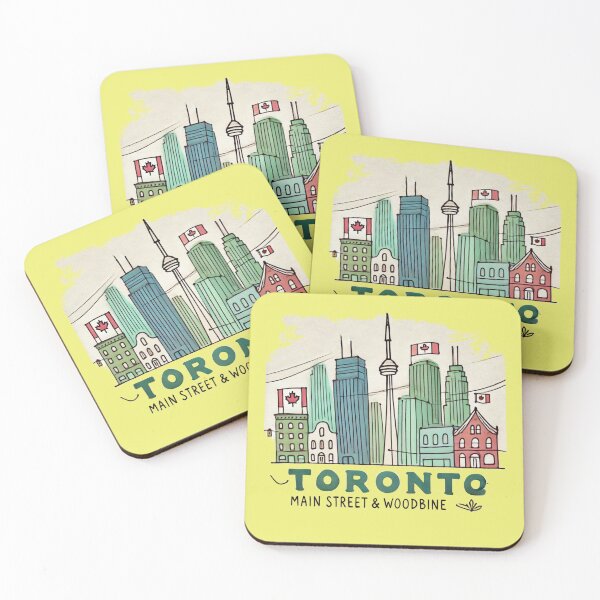 Item preview, Main Street & Woodbine Toronto Minimalist Sticker Design, designed and sold by PaintMeWorld.