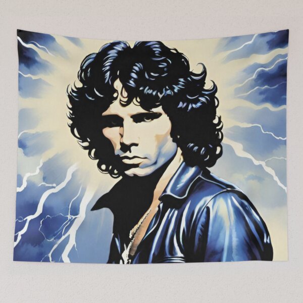 Item preview, Riders On The Storm - Jim Morrison Thunder And Lightning Art | The Doors | TheAmericanPoet designed and sold by TheAmericanPoet.