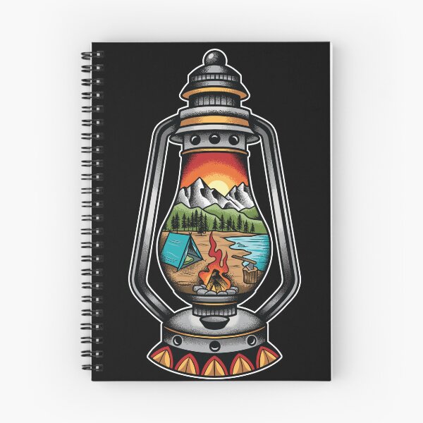 Item preview, Camping Lantern Tattoo designed and sold by SevenRelics.