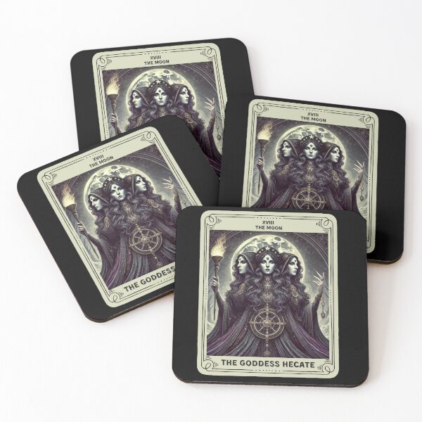 Item preview, The Goddess Hecate tarot card the moon designed and sold by MilkyForest.