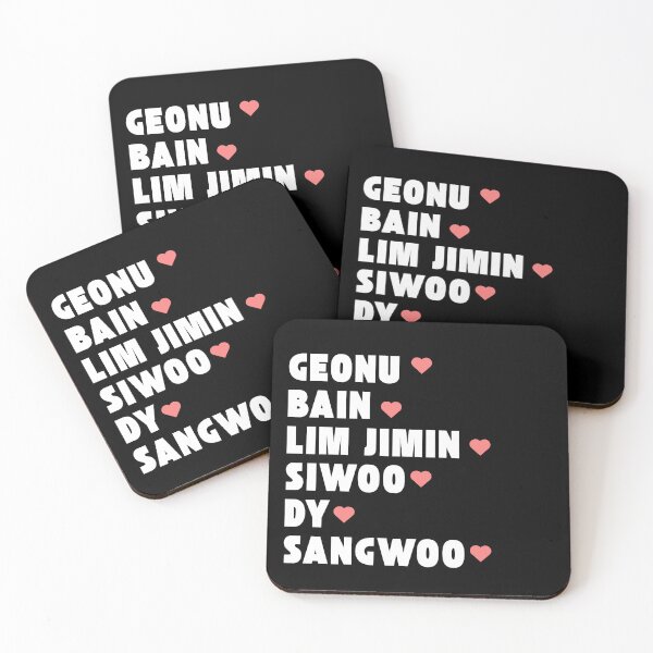 Item preview, JUST B with Member Names Kpop Group Design BLACK designed and sold by AJUNICE STUDIO.