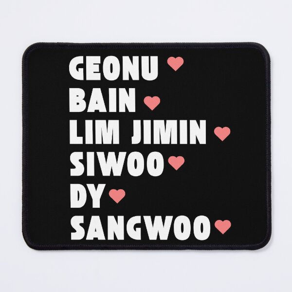 Item preview, JUST B with Member Names Kpop Group Design BLACK designed and sold by AJUNICE STUDIO.