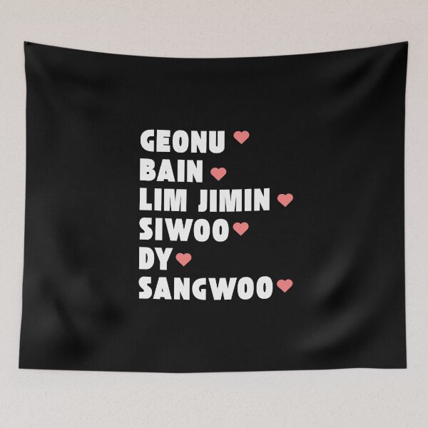 Item preview, JUST B with Member Names Kpop Group Design BLACK designed and sold by AJUNICE STUDIO.