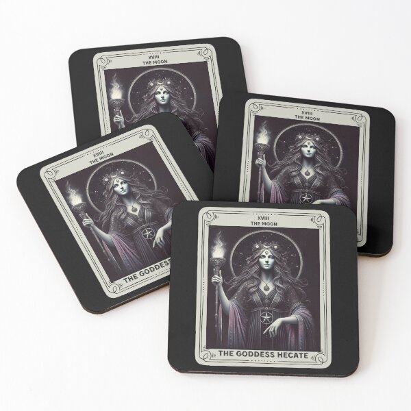 Item preview, The Goddess Hecate tarot card the moon designed and sold by MilkyForest.