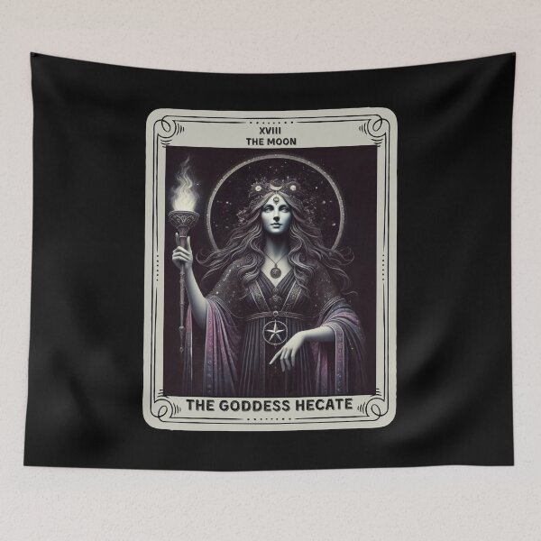 Item preview, The Goddess Hecate tarot card the moon designed and sold by MilkyForest.