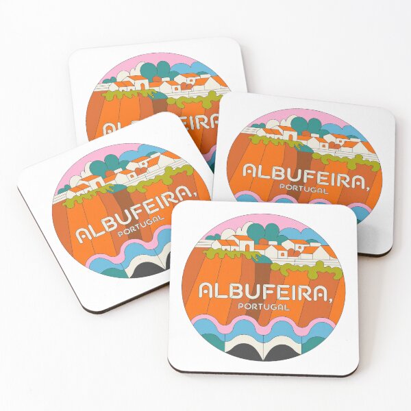 Item preview, Vintage travel sticker Albufeira - Minimal retro design with coastal view designed and sold by pod24.