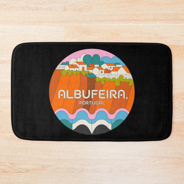 Item preview, Vintage travel sticker Albufeira - Minimal retro design with coastal view designed and sold by pod24.