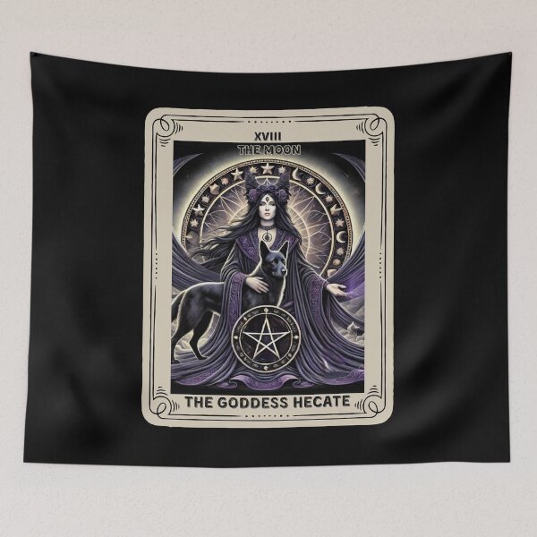 Item preview, The Goddess Hecate tarot card the moon designed and sold by MilkyForest.