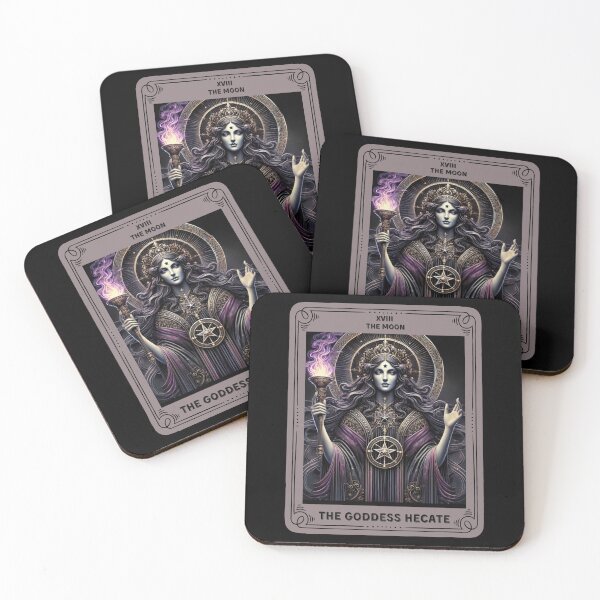 Item preview, The Goddess Hecate tarot card the moon designed and sold by MilkyForest.