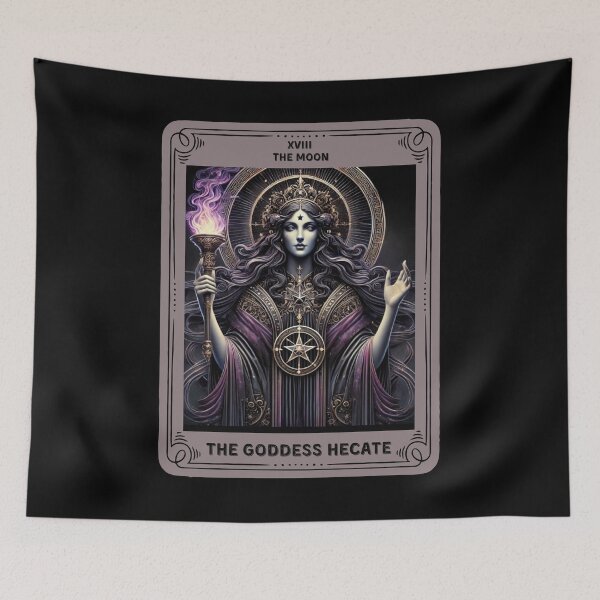 Item preview, The Goddess Hecate tarot card the moon designed and sold by MilkyForest.