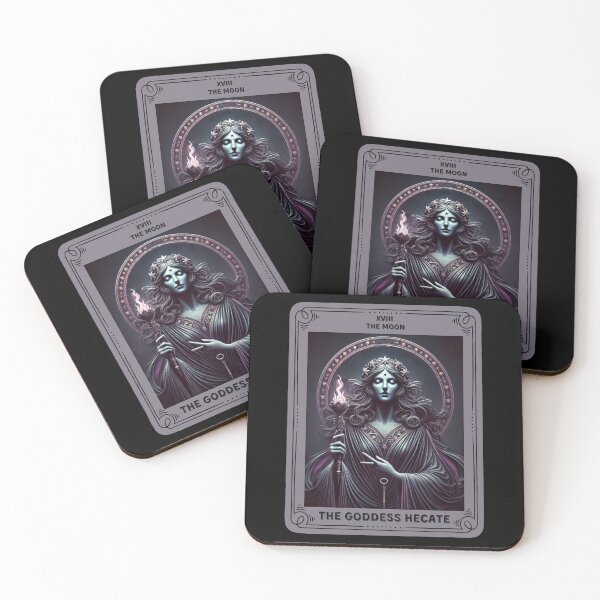 Item preview, The Goddess Hecate tarot card the moon designed and sold by MilkyForest.