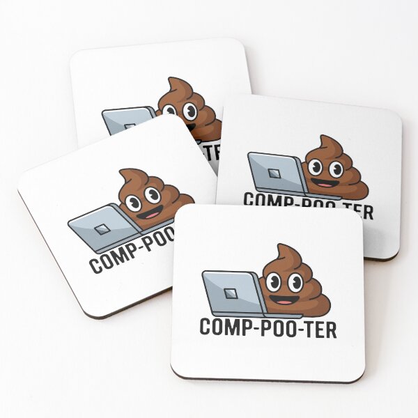 Item preview, Comp-poo-ter - Funny Poop Emoj designed and sold by MonkiFlipp.