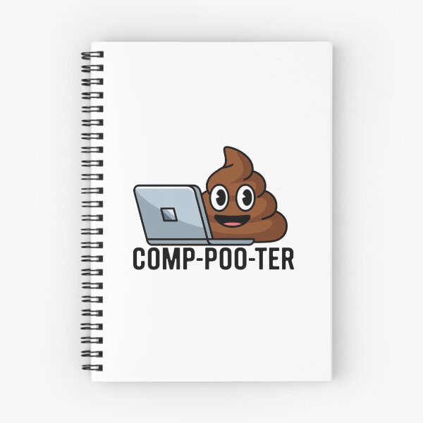 Item preview, Comp-poo-ter - Emoji divertido de caca designed and sold by MonkiFlipp.