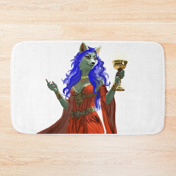 Item preview, Frothy Chalice Wolf Woman in Elegant Red Dress designed and sold by KlakkDrawsStuff.