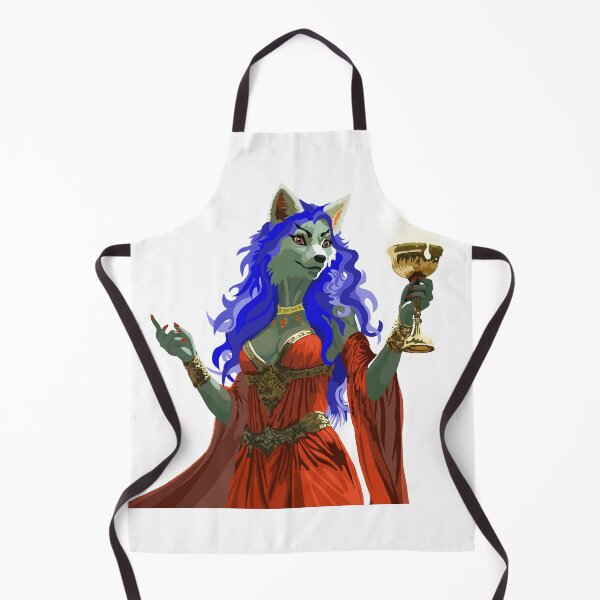 Item preview, Frothy Chalice Wolf Woman in Elegant Red Dress designed and sold by KlakkDrawsStuff.