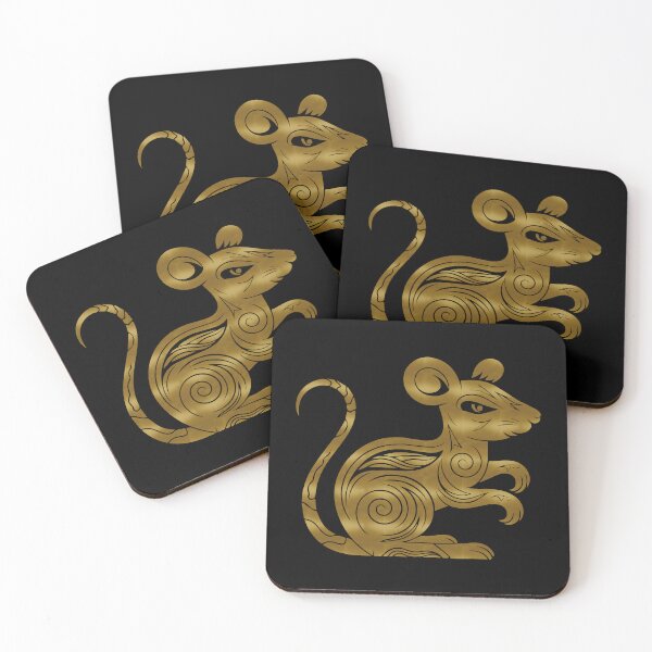 Item preview, The Rat - Chinese Zodiac - Tribal Gold designed and sold by TrippyOutfitter.