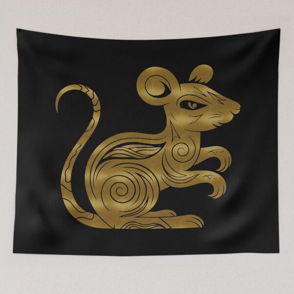 Item preview, The Rat - Chinese Zodiac - Tribal Gold designed and sold by TrippyOutfitter.