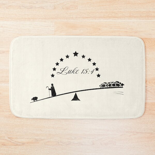 Item preview, minimal christian black design | The Lost Sheep Parable – Christian Art Meets Physics Inspired by Luke 15:4-7 designed and sold by ZechJohnRB.