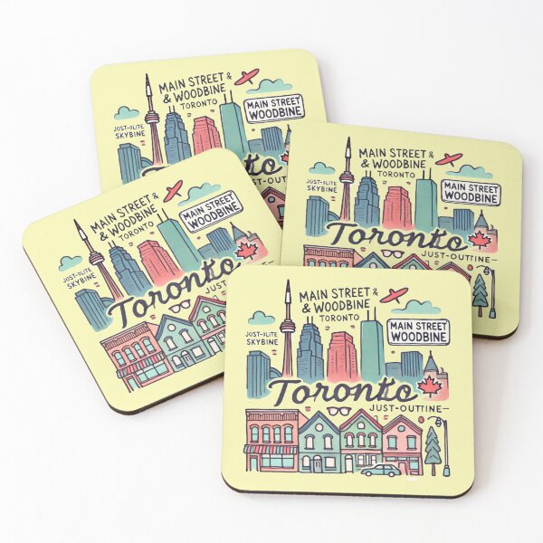Item preview, Main Street & Woodbine Toronto Minimalist Sticker Design,  designed and sold by PaintMeWorld.