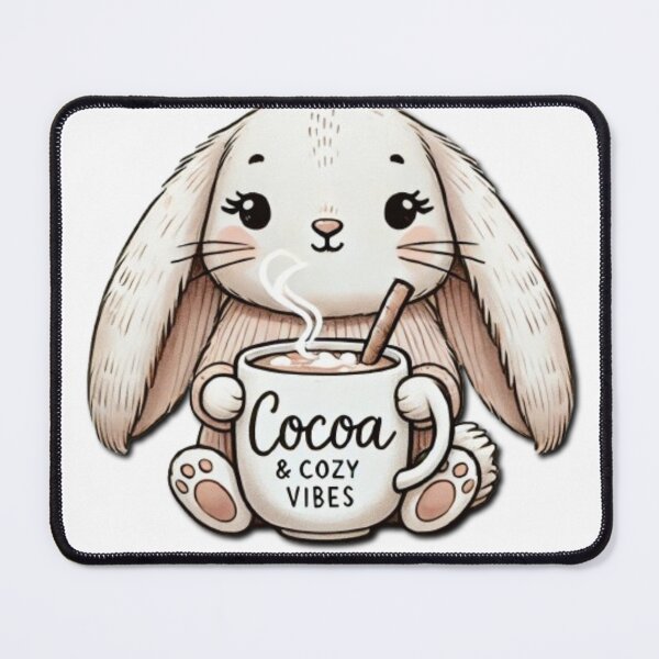 Item preview, Cocoa & Cozy Vibes - Cute Bunny Winter Design designed and sold by HopeLoom.