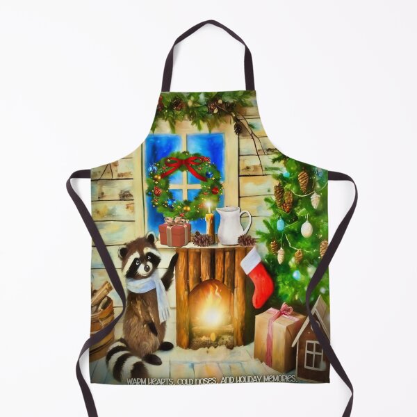 Item preview, Whimsical Holiday Raccoon by the Fire designed and sold by gleefulme.