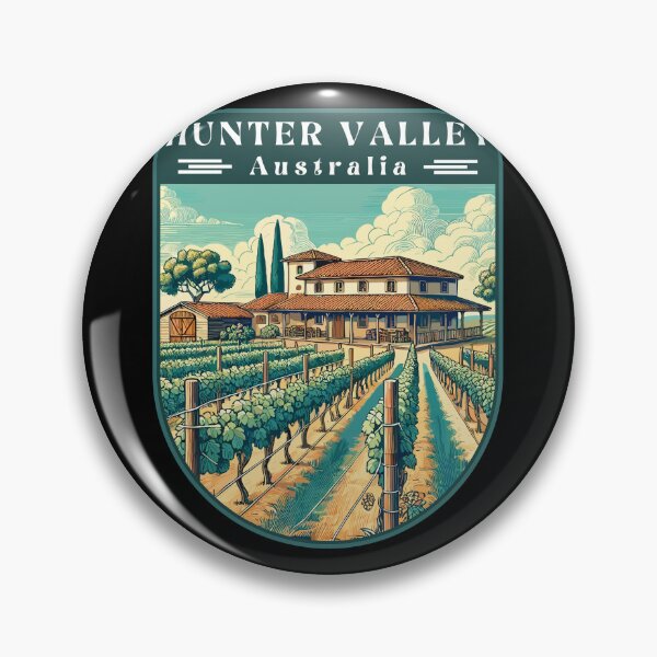 Item preview, Hunter Valley in New South Wales Australia Retro Art Travel Landscape designed and sold by MaateoDesign.