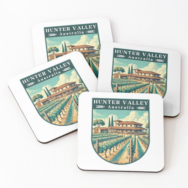 Item preview, Hunter Valley in New South Wales Australia Retro Art Travel Landscape designed and sold by MaateoDesign.