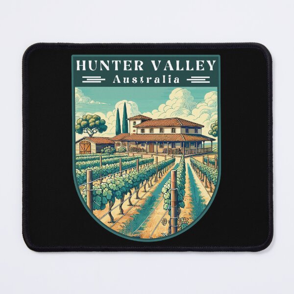 Item preview, Hunter Valley in New South Wales Australia Retro Art Travel Landscape designed and sold by MaateoDesign.