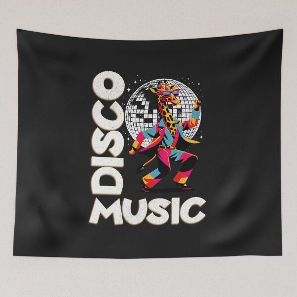 Item preview, Retro Giraffe dancing disco music designed and sold by AwesomeBeyondLimits.