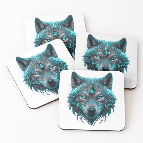 Item preview, Futuristic Techno Cyberwolf designed and sold by RebelPaintBrush.