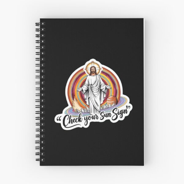 Item preview, Watercolor Jesus "Check your sun sign" Astrology Art designed and sold by Mudastro Astrology.