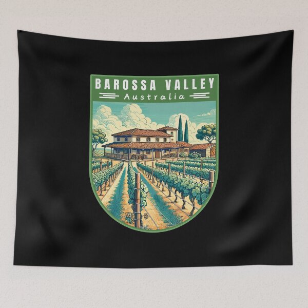 Item preview, Barossa Valley in South Australia Retro Art Travel Landscape designed and sold by MaateoDesign.
