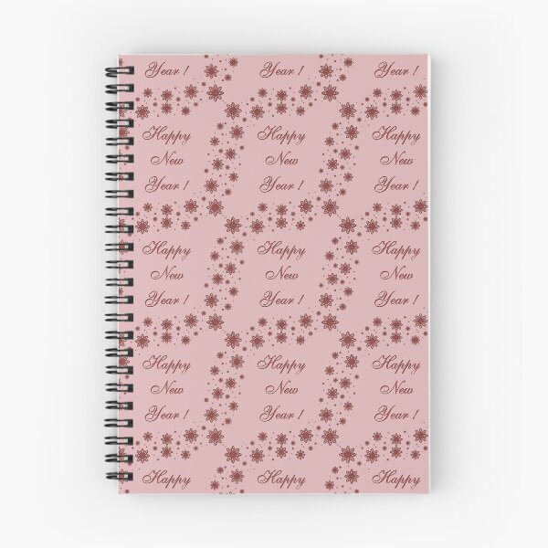 Item preview, Pattern with the inscription "Happy New Year !" with snowflakes of dark red color designed and sold by Cherevan.